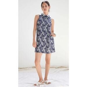 Maeve by Anthropology Lattice Floral Shift Sleeveless Dress Sz Small